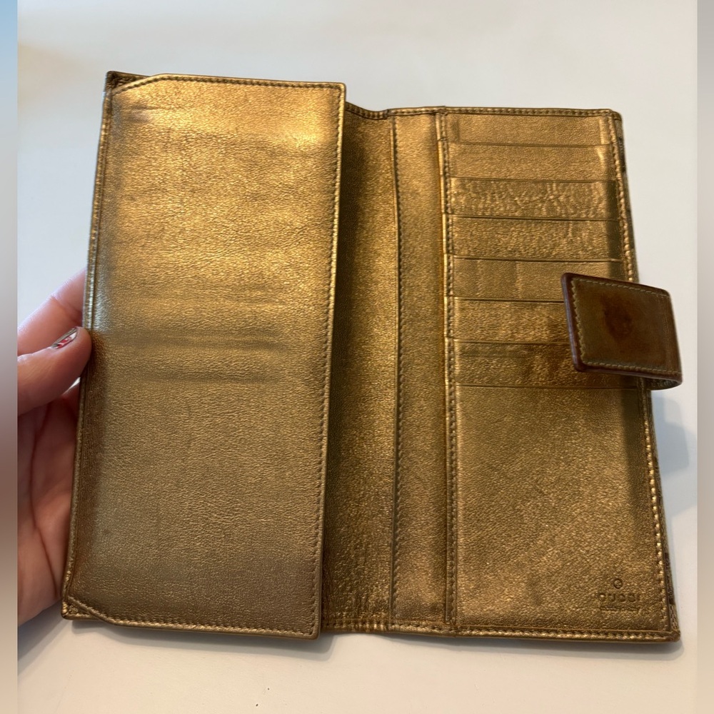 Gucci GG long Brown Monogram Canvas Wallet - Picture 7 of 15